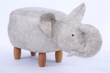 Picture of BIG Hardwood Ottoman (Elephant)