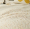 Picture of DAISY FLORAL STYLE SQUARE JACQUARD CUSHION WITH INNER (45CMX45CM) - WHITE BASE YELLOW DAISY
