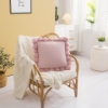 Picture of TASSEL HAND-KNITTED SQUARE CUSHION WITH INNER - LIGHT PINK