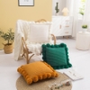 Picture of TASSEL HAND-KNITTED SQUARE CUSHION WITH INNER - SKY BLUE