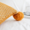 Picture of TASSEL HAND-KNITTED RECTANGULAR CUSHION WITH INNER (35CMX55CM)  - MUSTARD