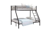 Picture of STELLA Steel Frame Single-Double Bunk Bed (Black)