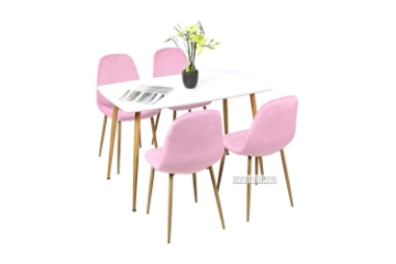 Picture of OSLO 5PC Dining Set (Pink Velvet)