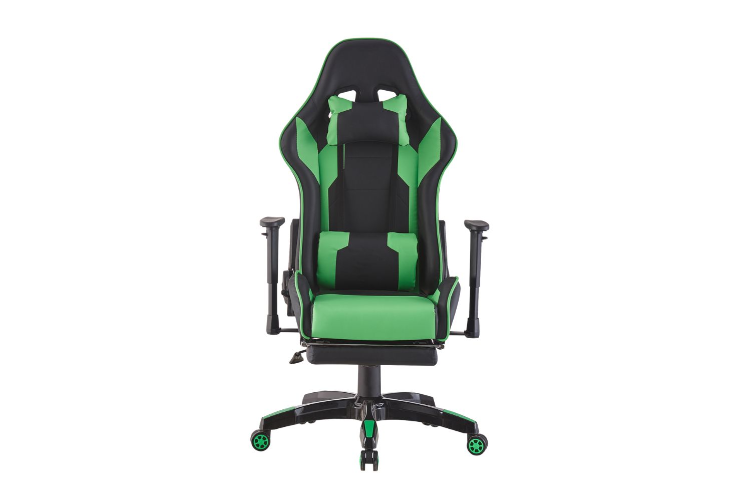 APOLLO Faux Leather Gaming Chair with Footrest (Green)iFurnitureThe