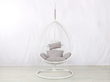 Picture of ALBURY Rattan Outdoor Hanging Egg Chair (White) 