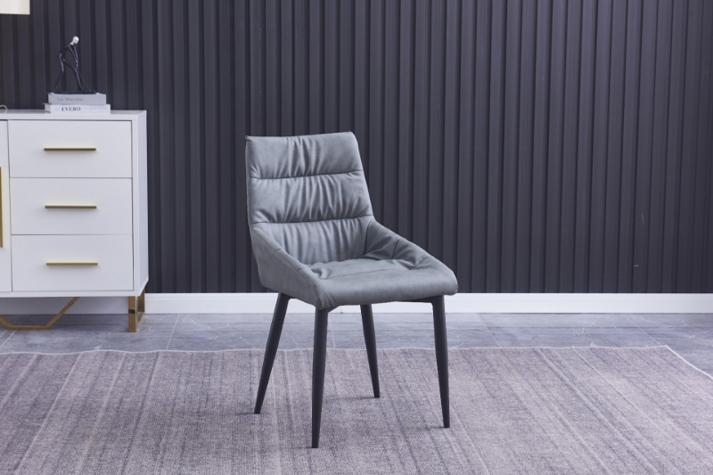 Picture of OPERA Smoky PU upholstered Dining Chair (Dark Grey)