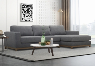 Picture of Siesta Sectional Sofa in Dark Grey Color-Right Facing Chaise 