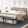 Picture of MECOR Metal Bed Frame in Twin Size (Brown) 