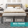 Picture of MECOR Metal Bed Frame in Double/Queen Size (Brown)