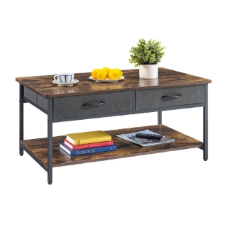 Picture of GALAN STEEL FRAME  TWO TONE COFFEE TABLE WITH UPPER DRAWERS