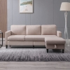 Picture of CLOVER Steel / Wood Frame  Reversible sectional with Storage Ottoman  in Beige