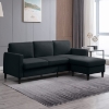 Picture of CLOVER Steel / Wood Frame & Reversible sectional with Storage Ottoman  in Dark Grey