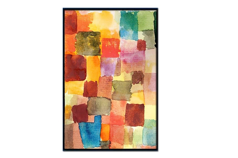 Picture of UNTITLED 1914 by Paul Klee - Black Framed Canvas Print Wall Art (100cm x 80cm)