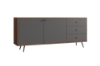 Picture of RIO 69.5" 2-Door 3-Drawer Sideboard/Buffet (Solid Lacquer with Real Dark Walnut Veneer)