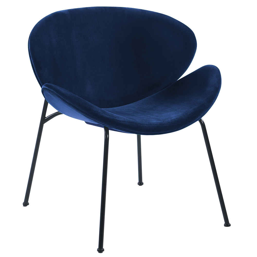 VINTAGE "ORANGE SLICE" JAGGER ACCENT CHAIR Pack of 2 Navy Blue