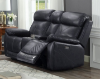 Picture of TAZAN  Top Leather Match Power Reclining Sofa Range with USB Port (Black)