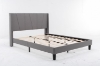 Picture of ALASKA Fabric Bed Frame in Single/ Double/Queen/King Size (Grey)