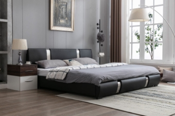 Picture of VANCOUVER VINYL BED FRAME IN QUEEN (BLACK)