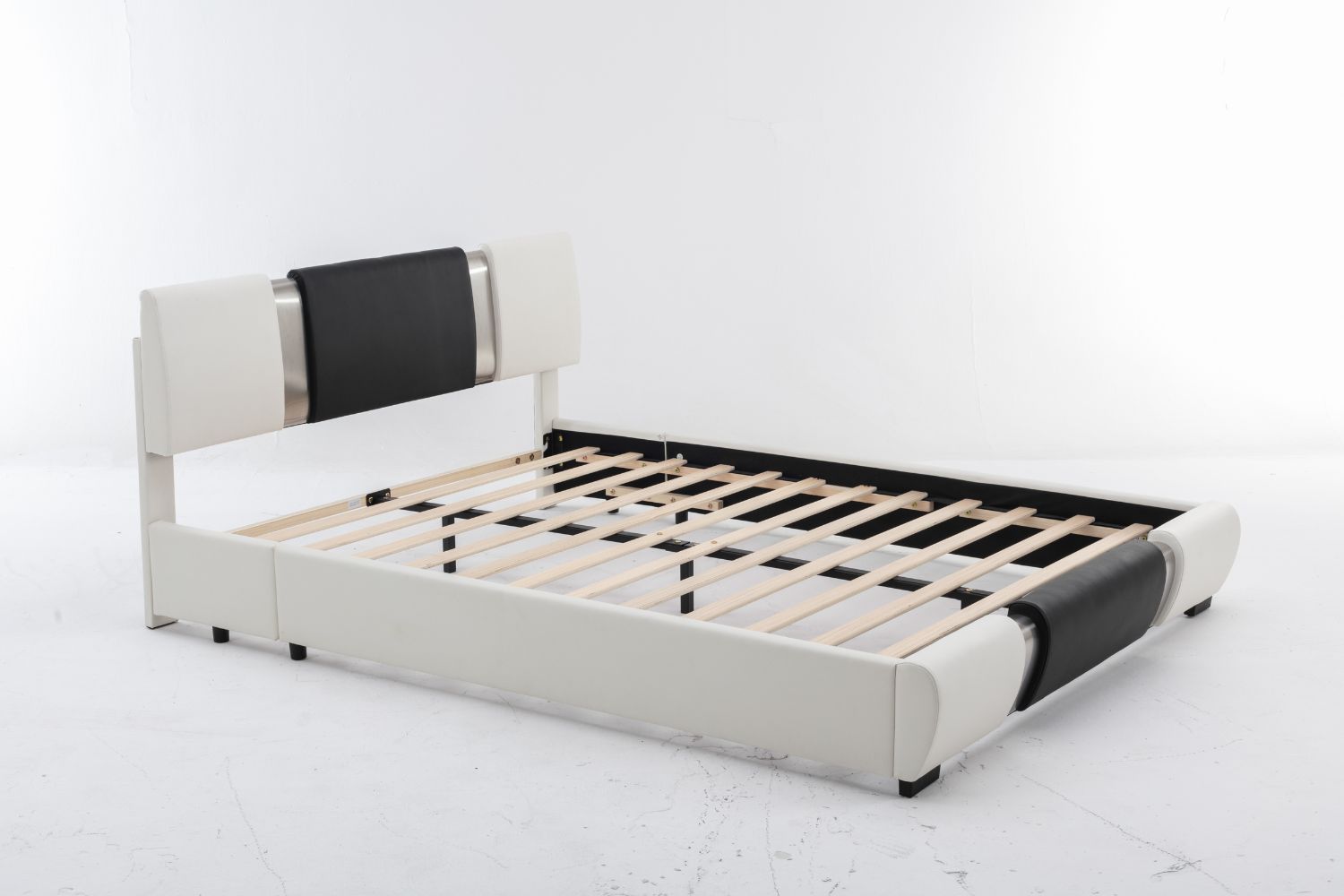 VANCOUVER Bed Frame (Black & White) Queen SizeiFurnitureThe largest