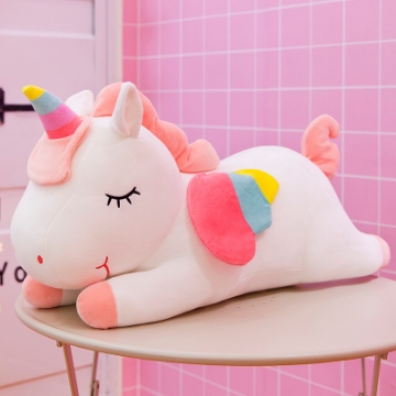 Picture of Rainbow Style Unicorn Plush Toy (White) -32 inches