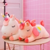 Picture of Cute Rainbow with Winged Unicorn Plush Toy (Pink) - 32 inches