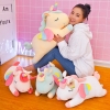 Picture of Rainbow Style Unicorn Plush Cushion (Green) - 32 inches