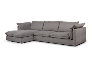 Picture of SERENA FEATHER-FILLED SECTIONAL FABRIC SOFA- Left facing 