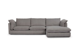 Picture of SERENA FEATHER-FILLED SECTIONAL FABRIC SOFA- Right facing