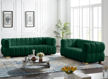 Picture of VEGAS CHESTERFIELD VELVET SOFA (GREEN) - 3+2 SOFA SET