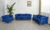 Picture of BONA Tufted Velvet Sofa Range (Blue) - Sofa and Loveseat Set