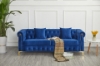 Picture of BONA Tufted Velvet Sofa Range (Blue) - Sofa and Loveseat Set
