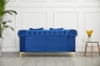 Picture of BONA Tufted Velvet Sofa Range (Blue) - Sofa and Loveseat Set