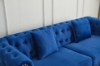 Picture of BONA Tufted Velvet Sofa Range (Blue) - Sofa and Loveseat Set