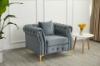 Picture of BONA Tufted Velvet Sofa Range (Grey)- Loveseat and Sofa Set