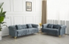 Picture of BONA Tufted Velvet Sofa Range (Grey)- Loveseat and Sofa Set