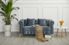 Picture of BONA Tufted Velvet Sofa Range (Grey)- Loveseat and Sofa Set