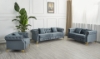 Picture of BONA Tufted Velvet Sofa Range (Grey)- Armchair,Loveseat and Sofa Set