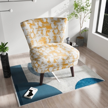 Picture of CANOLA Fabric Lounge Chair (Yellow)
