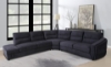 Picture of EDGEWOOD 3PC Sectional Sofa with Bumper Storage Ottoman (Charcoal)