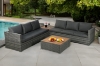 Picture of CONNERY Aluminum Frame Outdoor Sectional Sofa Set with Coffee Table & Corner Table