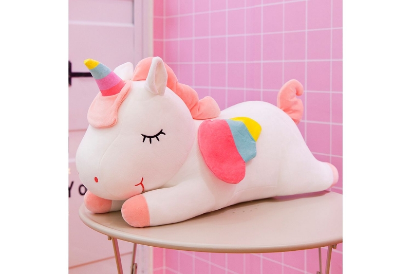 Picture of RAINBOW Style Unicorn Plush Cushion (White)