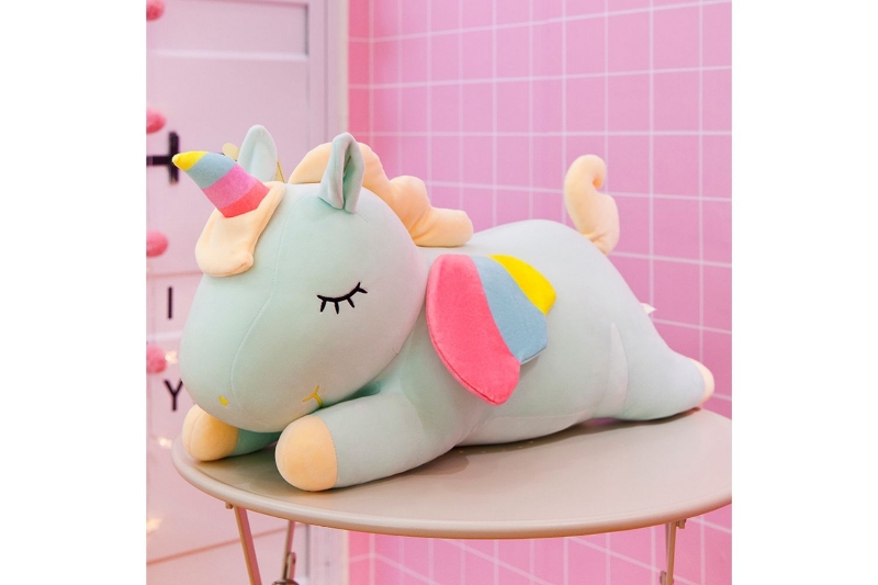 Picture of  RAINBOW Style Unicorn Plush Cushion (Green)