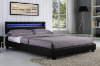 Picture of MOBBY Faux Leather Bed Frame with LED Color Changing in Eastern King Size (Black)