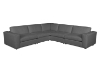 Picture of HOKIO Feather Filled Modular Corner Sofa With Ottoman (Gray)