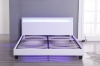 Picture of MOBBY Faux Leather Bed Frame with LED Color Changing in Double/Queen/Eastern King Size (White)