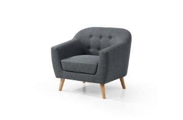 Picture of BRACKE Fabric 1-Seater Armchair (Grey)