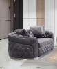 Picture of PIEDMONT Chesterfield Velvet Sofa Range (Grey) - Armchair (1 Seater)