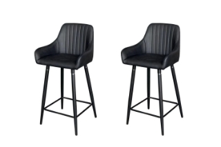 Picture of ARTWAY PU Barstool (Black) - 4 Chairs in 1 Carton
