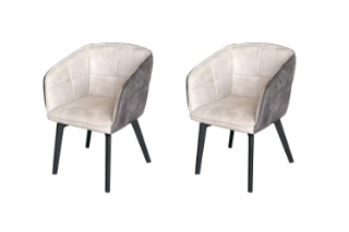 Picture of CRESTA Velvet Arm Chair (Beige) - 2 Chairs in 1 Carton