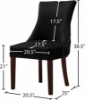Picture of FRANKLIN Velvet Dining Chair with Solid Rubber Wood Legs (Black) - 2 Chairs in 1 Carton